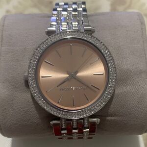 Michael Kors Silver and Rose Gold Watch
